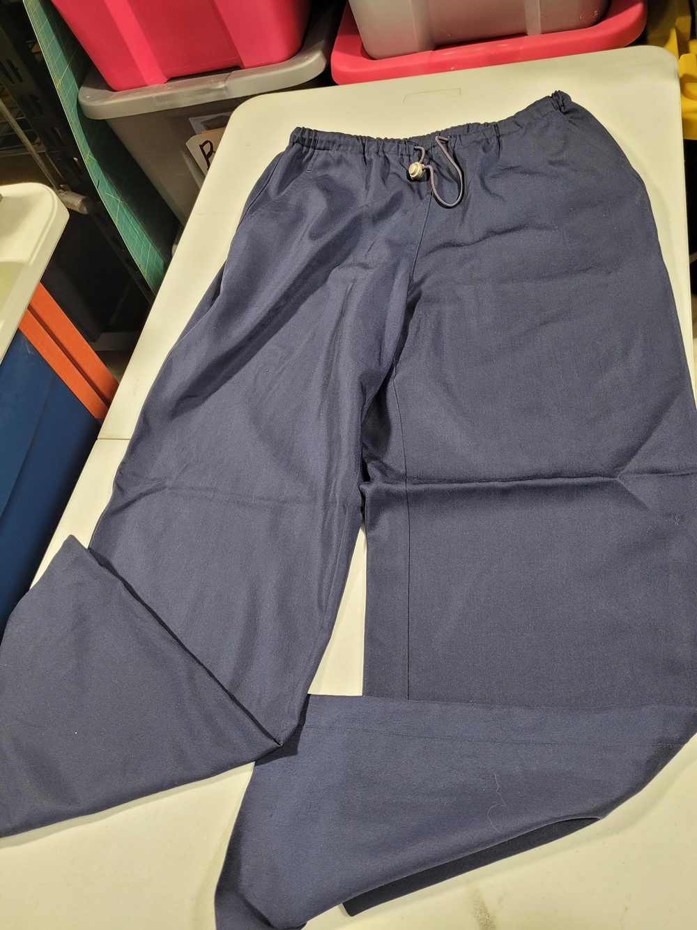 Liz Claiborne Navy Elastic-Waist Jogger Pants